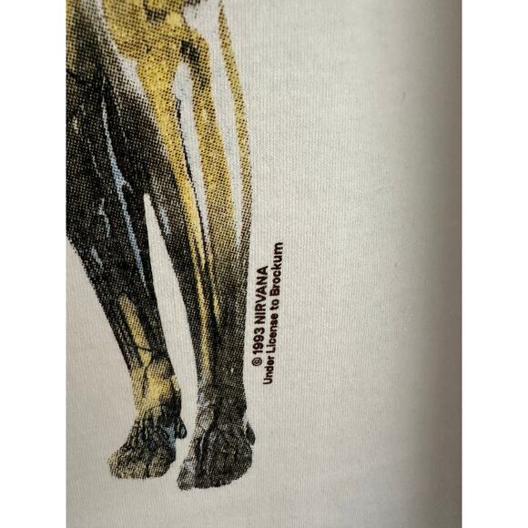 Nirvana In Utero White Vintage Reprint Single Stitch T-shirt Giant Tag - Picture 4 of 7